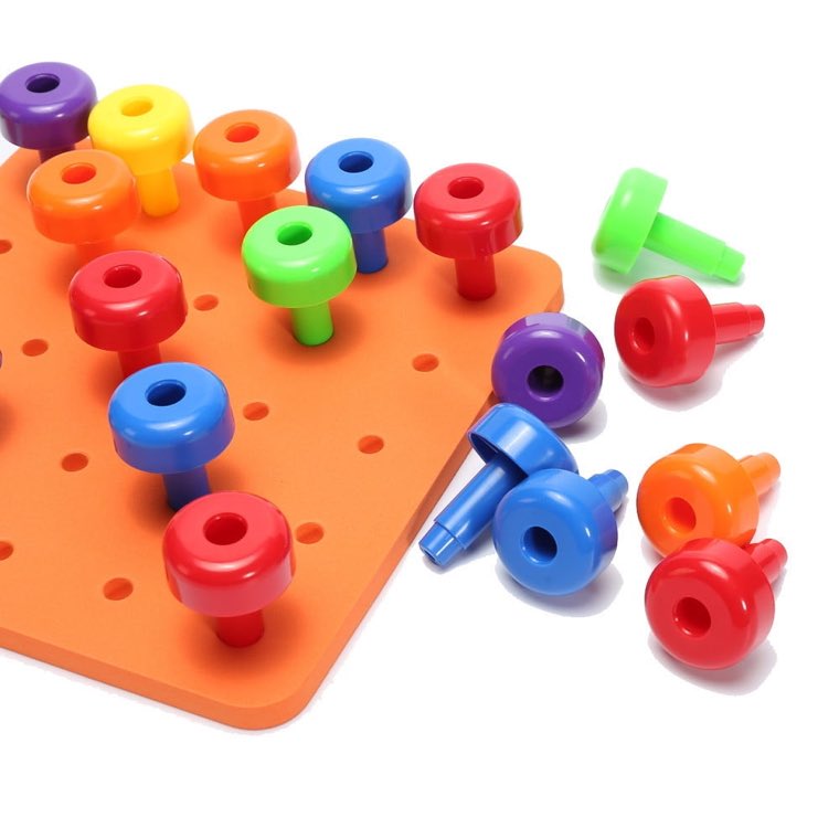 Montessori Wooden Peg Puzzle Set
